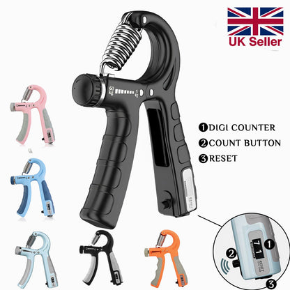 5-60KG Sport Hand Grip Strengthener Adjustable Forearm Trainer Finger Exerciser